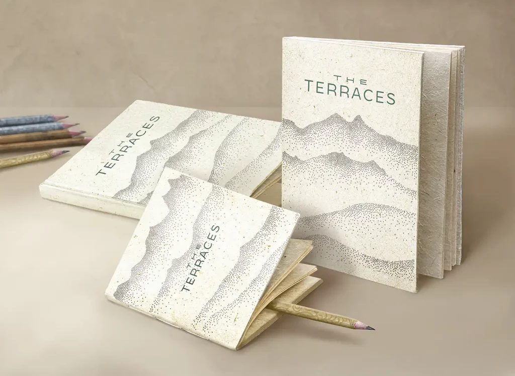 Lokta paper notebooks for The Terraces Resort