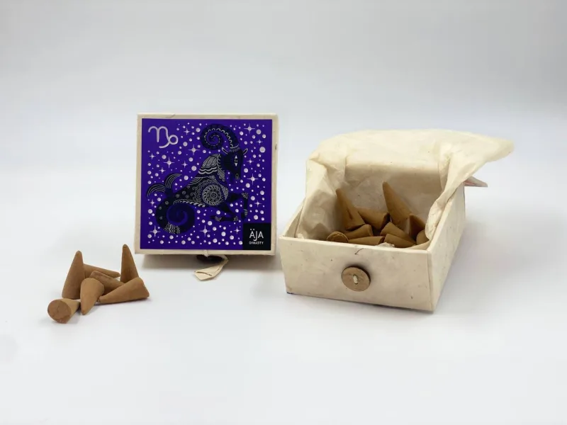 Capricorn zodiac sign cone-shaped incense
