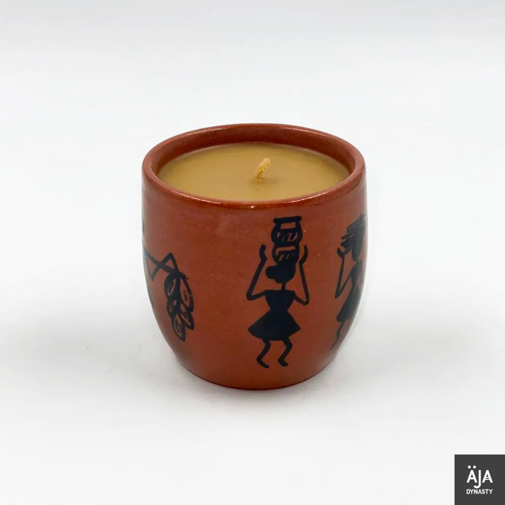 Ghar ko chakra (Cycle of house) ceramic candle