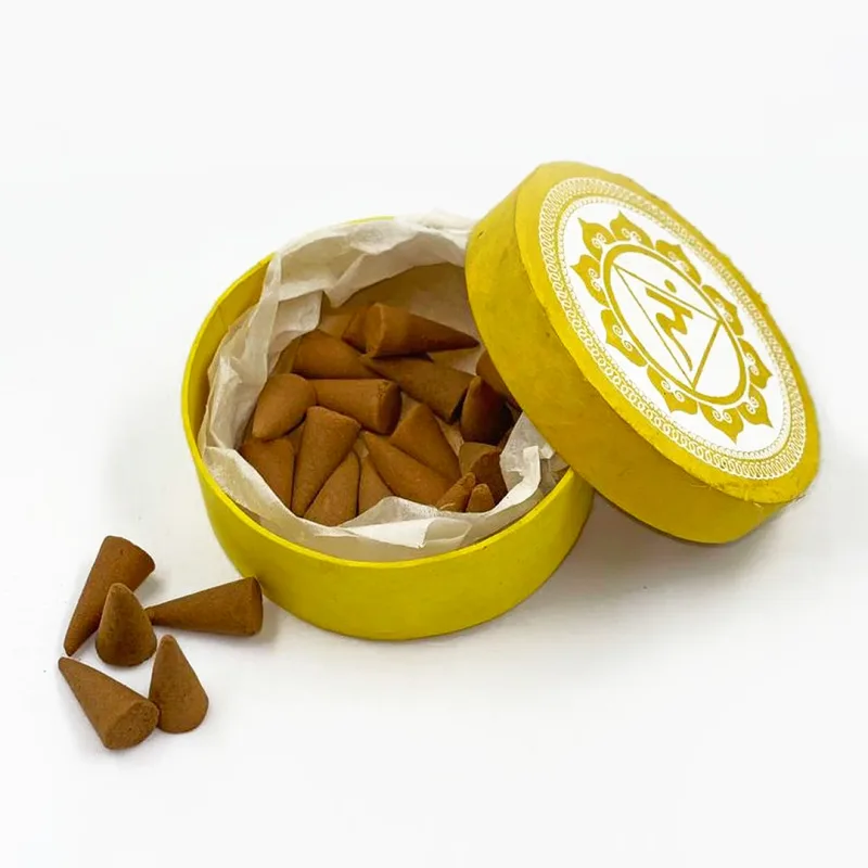 Solar plexus chakra (Manipura) 7 chakra incense cone