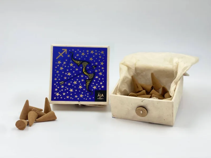 Sagittarius zodiac sign cone-shaped incense