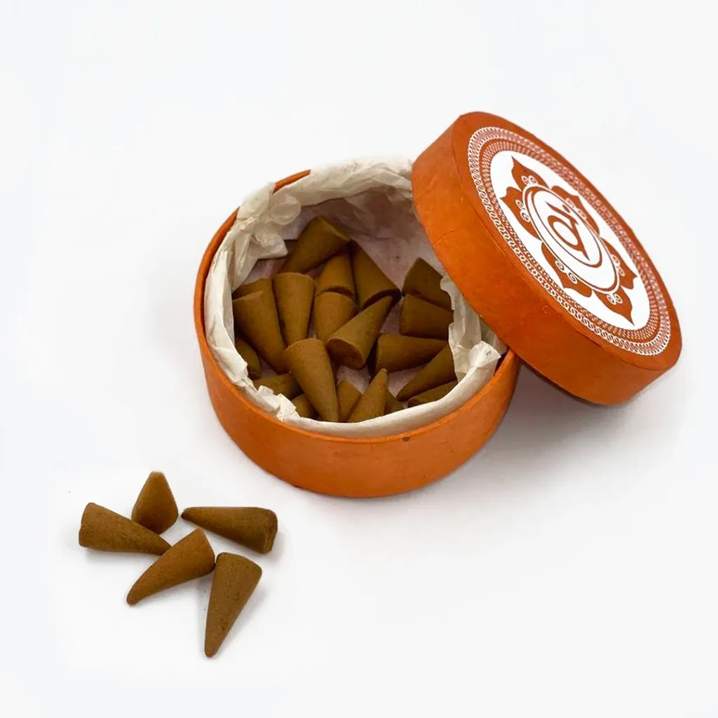Sacral chakra (Svadhisthana) 7 chakra incense cones