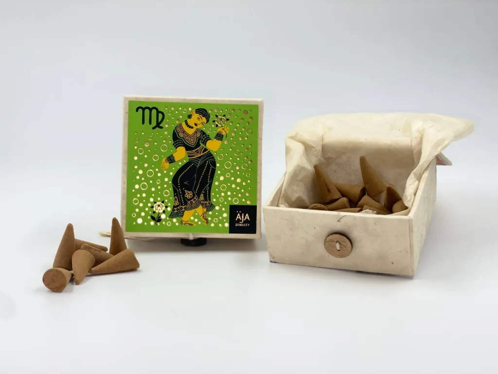 Virgo zodiac sign cone-shaped incense