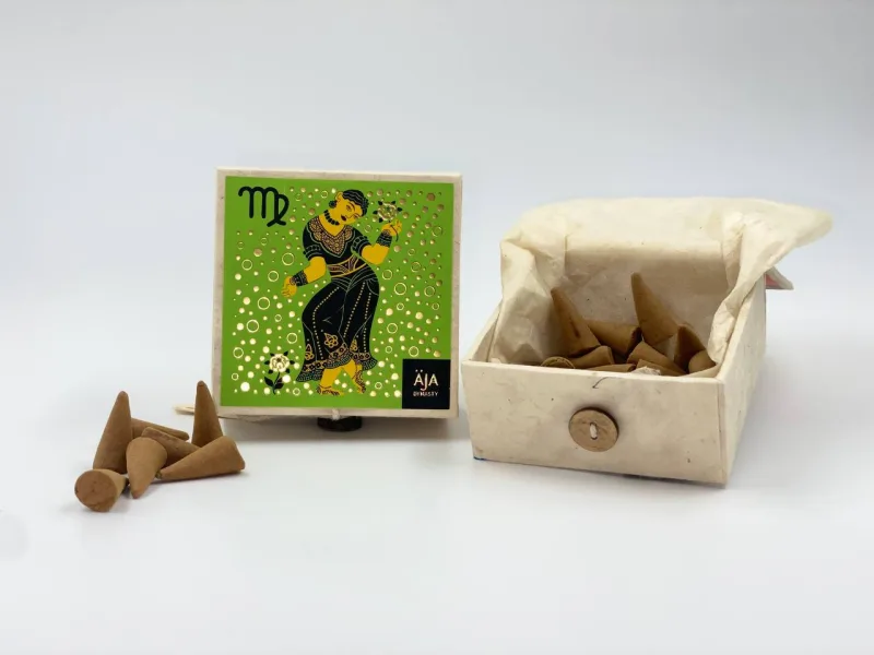 Virgo zodiac sign cone-shaped incense