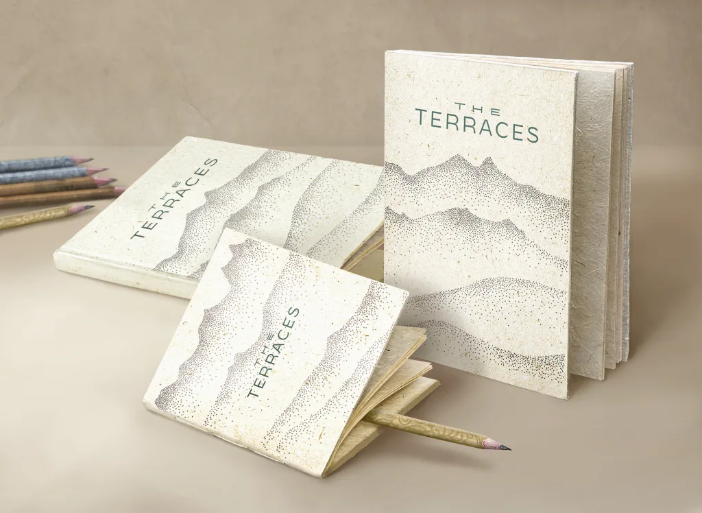 Lokta paper notebooks for The Terraces Resort